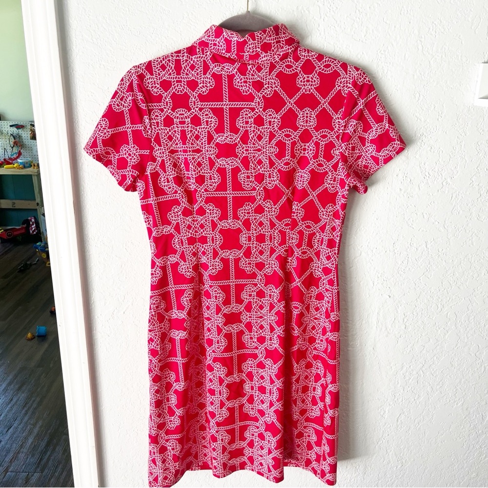 Jude Connally Red and White Patterned Dress - Picture 2 of 6